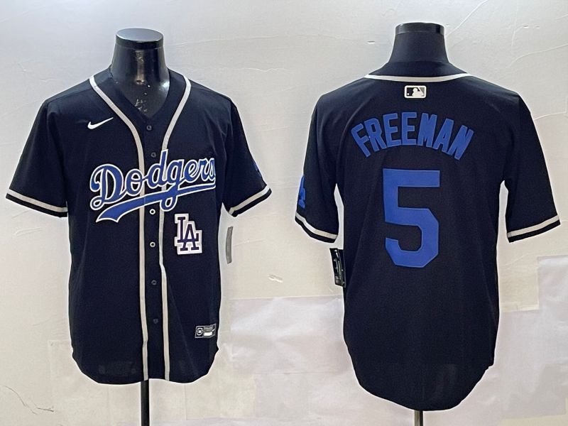 Men Los Angeles Dodgers #5 Freeman Black Fashion Game 2025 Nike MLB Jersey style 4->los angeles dodgers->MLB Jersey
